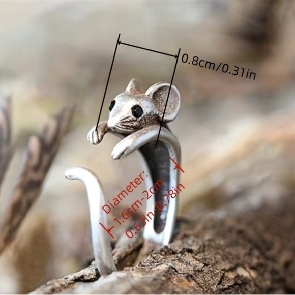 Cute Mouse ring - adjustable - Picture 2 of 2